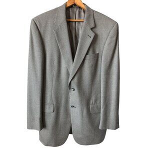 Jos. A. Bank Gordon Wool Black White Houndstooth Blazer 2-Button Lined Size 42L